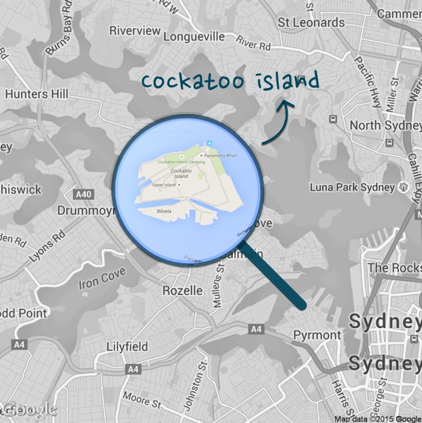 map of cockatoo island
